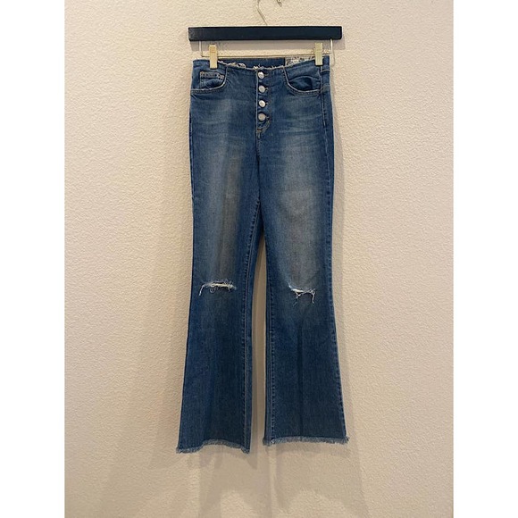 SIWY Jeans Thelma Rude Mood Button Fly Flare  Size 23 - Picture 1 of 4